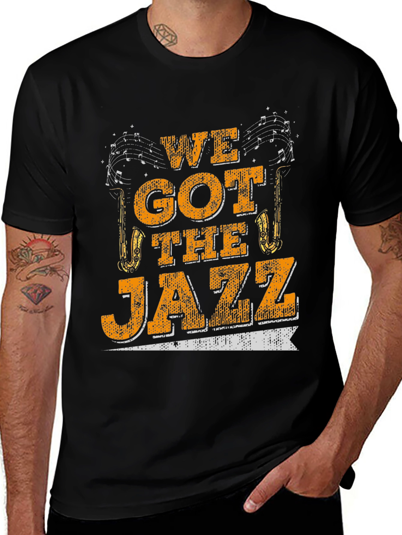 Variant 11 of We Got The Jazz Graphic Tee - Black Cotton Blend