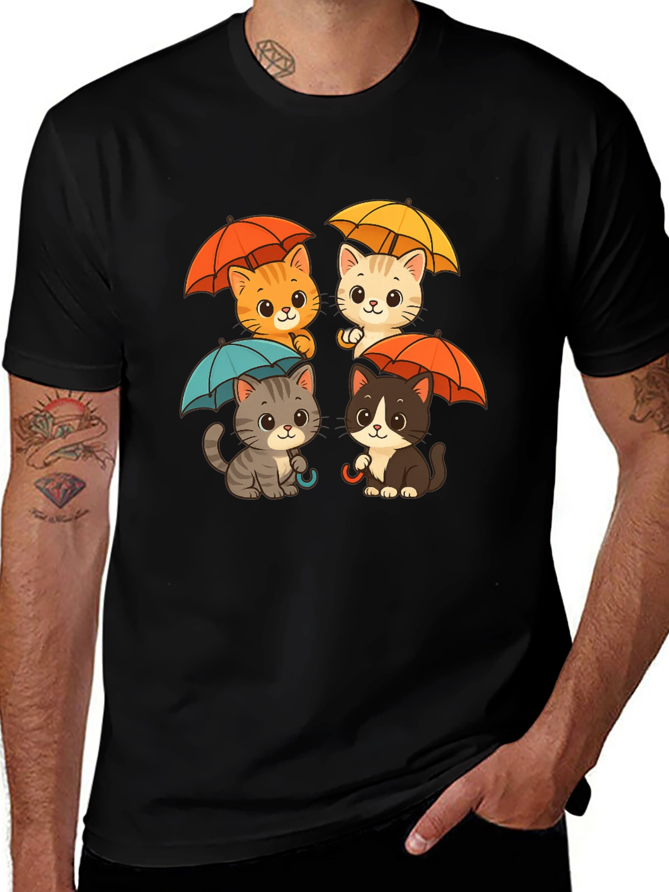 Variant 22 of Cute Kitten Umbrella T-Shirt