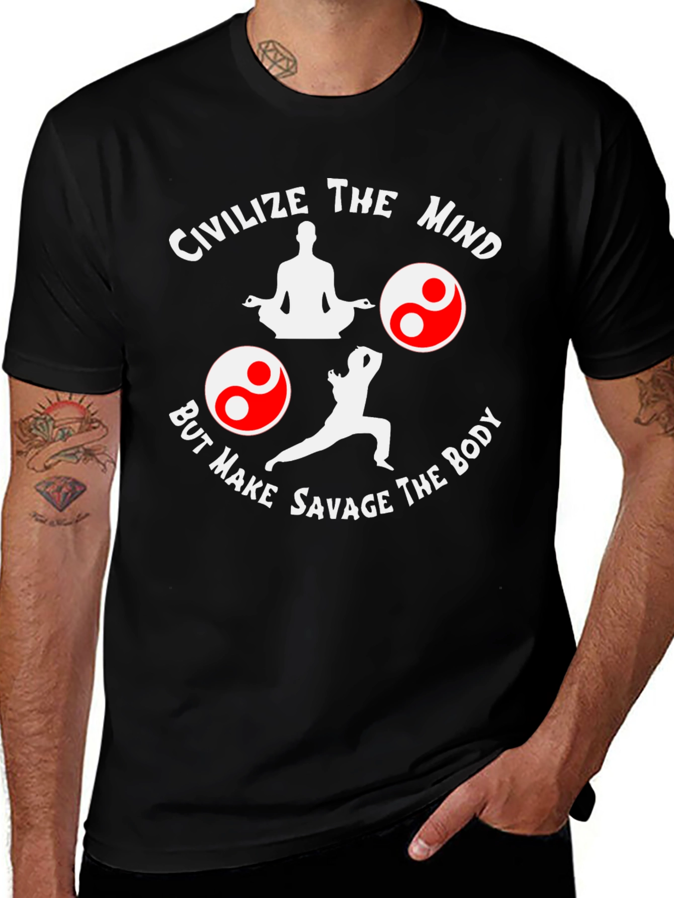 Variant 9 of Civilize the Mind, Savage the Body Graphic Tee