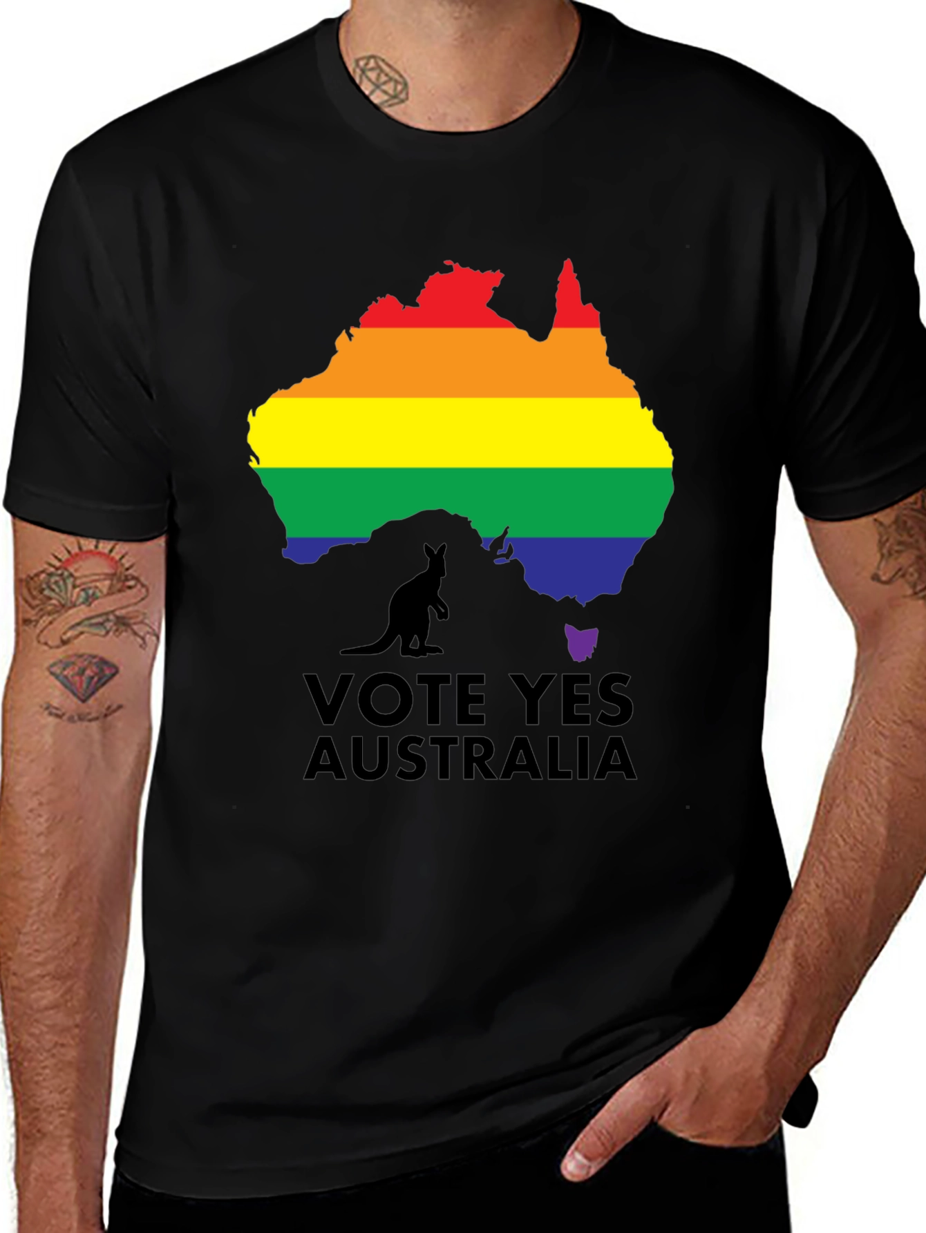 Vote Yes Australia LGBTQ+ Pride T-Shirt