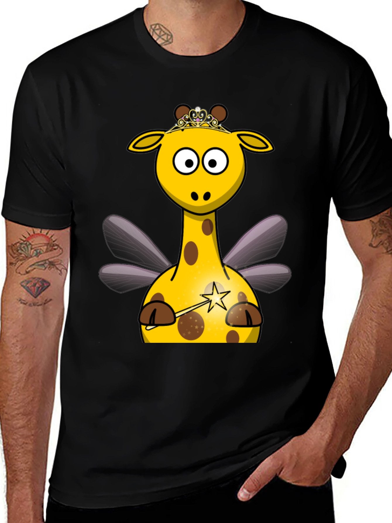 Variant 18 of Giraffe Fairy T-Shirt - Cartoon Animal Design
