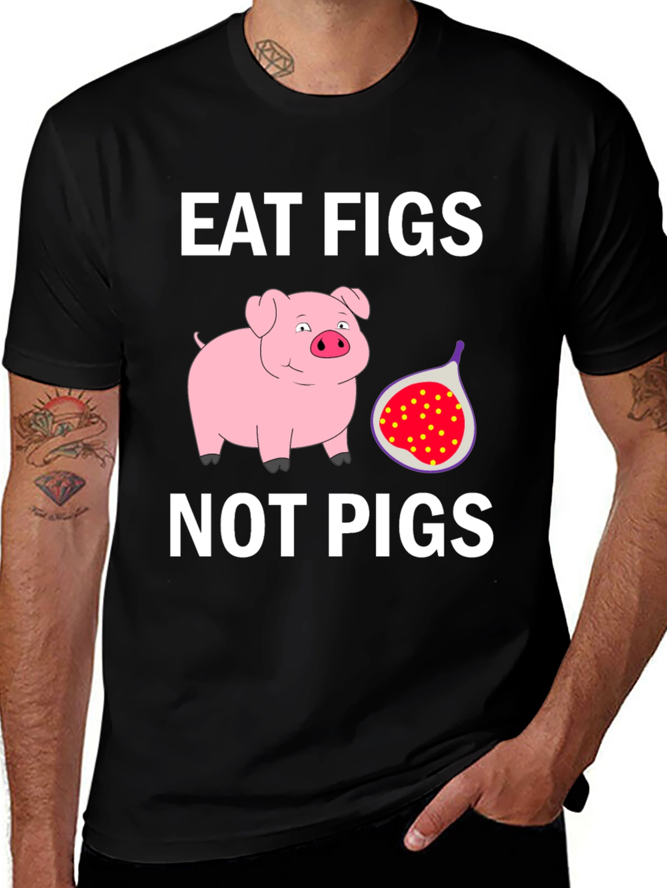 Variant 9 of Eat Figs Not Pigs T-Shirt