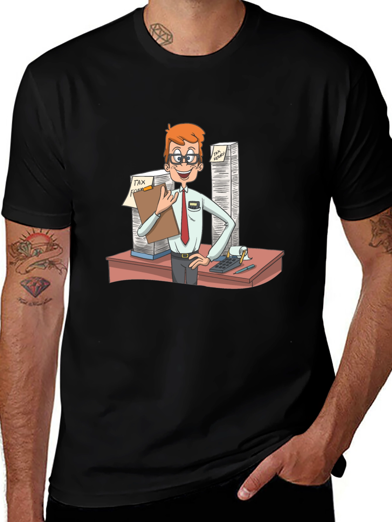 Variant 4 of Tax Accountant Cartoon T-Shirt