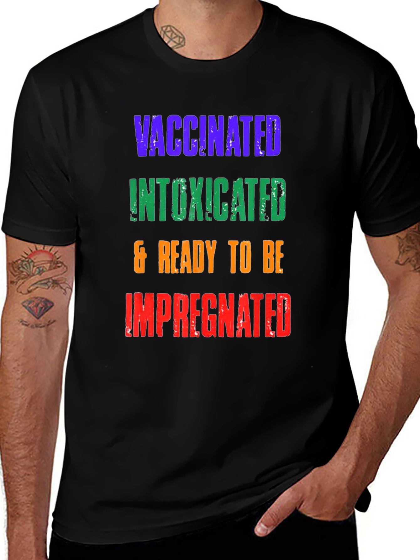 Vaccinated, Intoxicated, Ready T-Shirt
