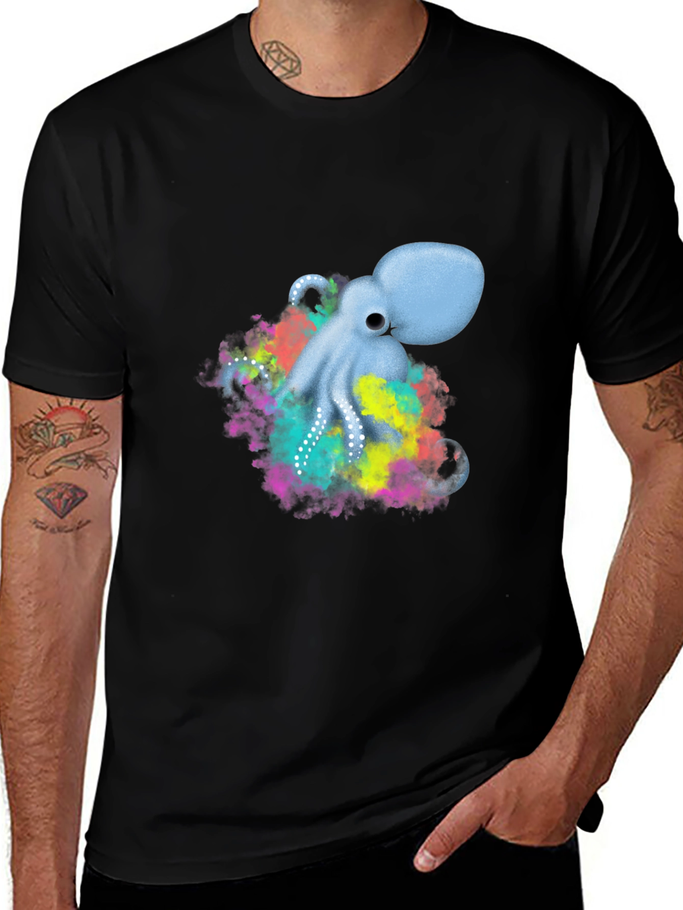 Variant 3 of Colorful Octopus Graphic T-Shirt