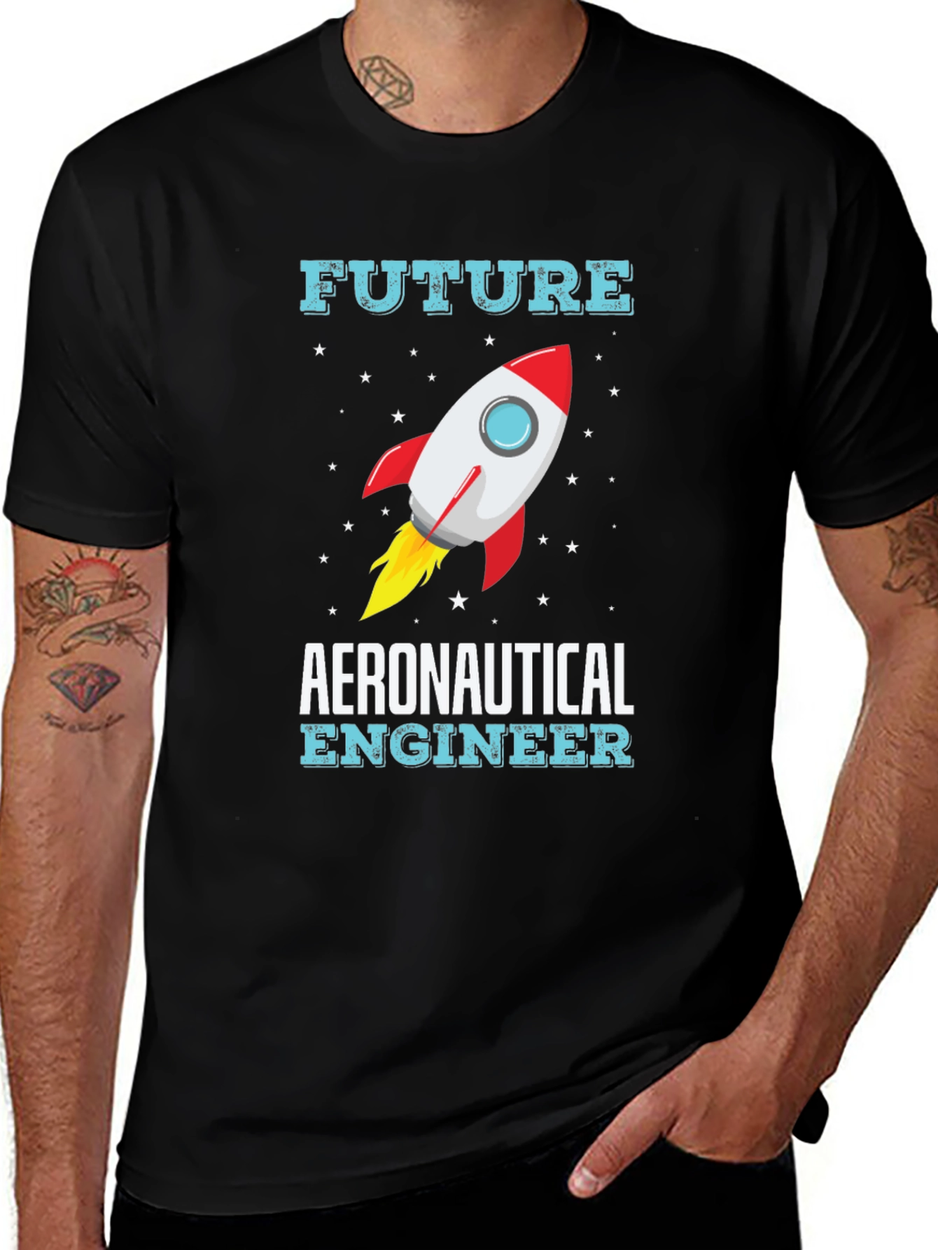 Variant 30 of Future Aeronautical Engineer Rocket T-Shirt