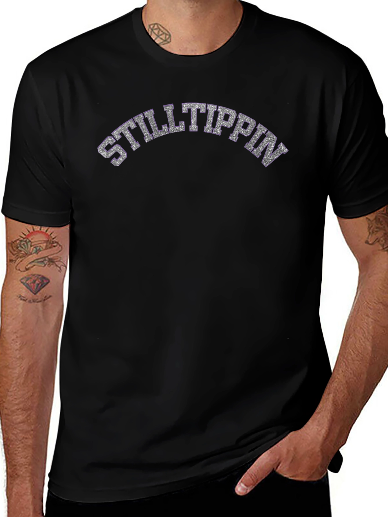 Variant 30 of Still Tippin' Graphic Tee - Black Cotton Blend
