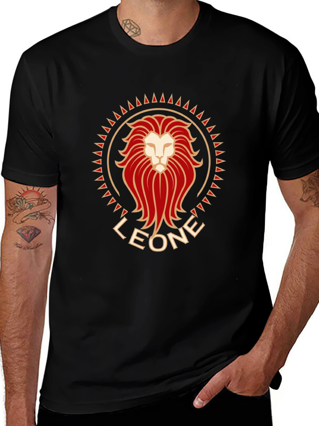 Variant 14 of LEONE Graphic Tee - Lion Head Design