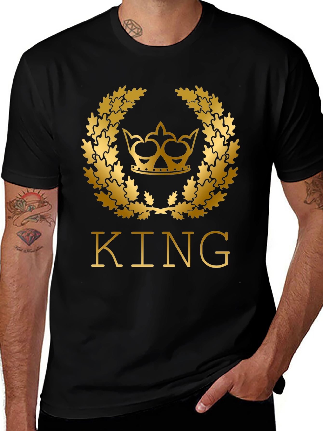 Variant 22 of King Crown Graphic Tee - Premium Cotton Blend