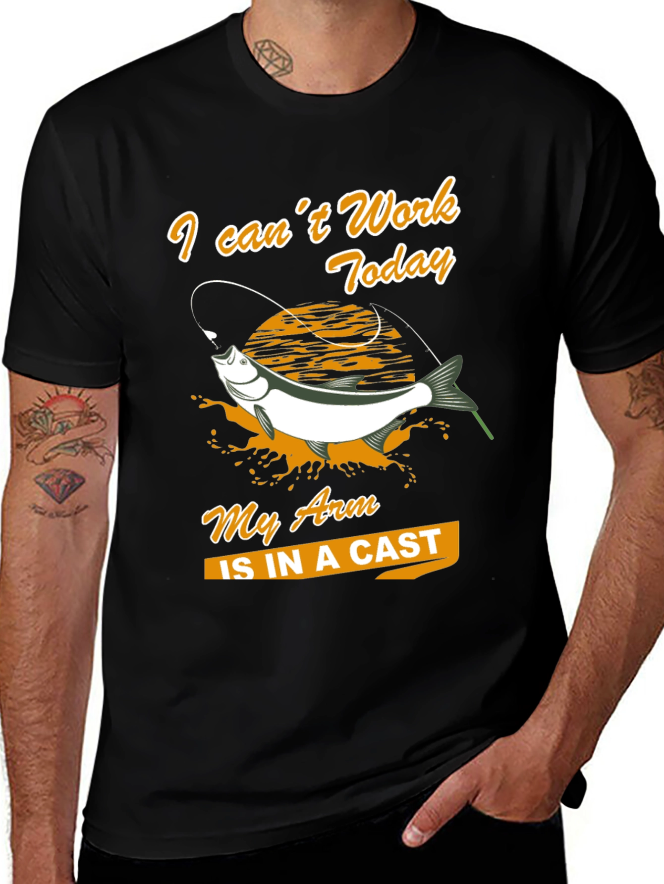 Variant 16 of Fishing T-Shirt: I Can't Work Today