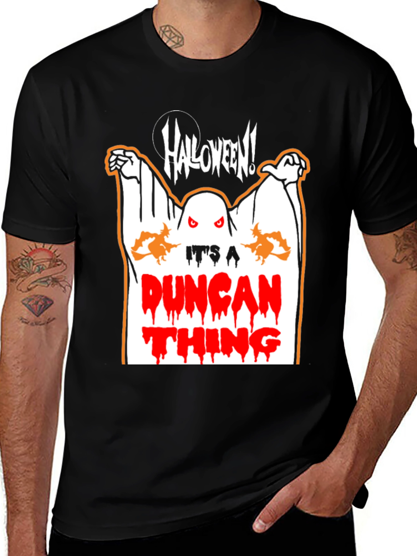 Variant 3 of Halloween Duncan Thing Black T-Shirt