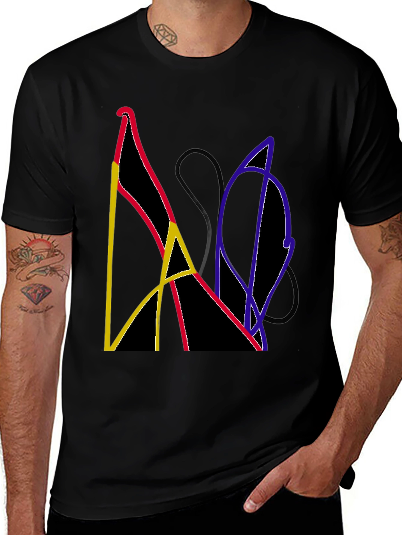 Variant 27 of Abstract Graphic Tee - Modern Art Shirt
