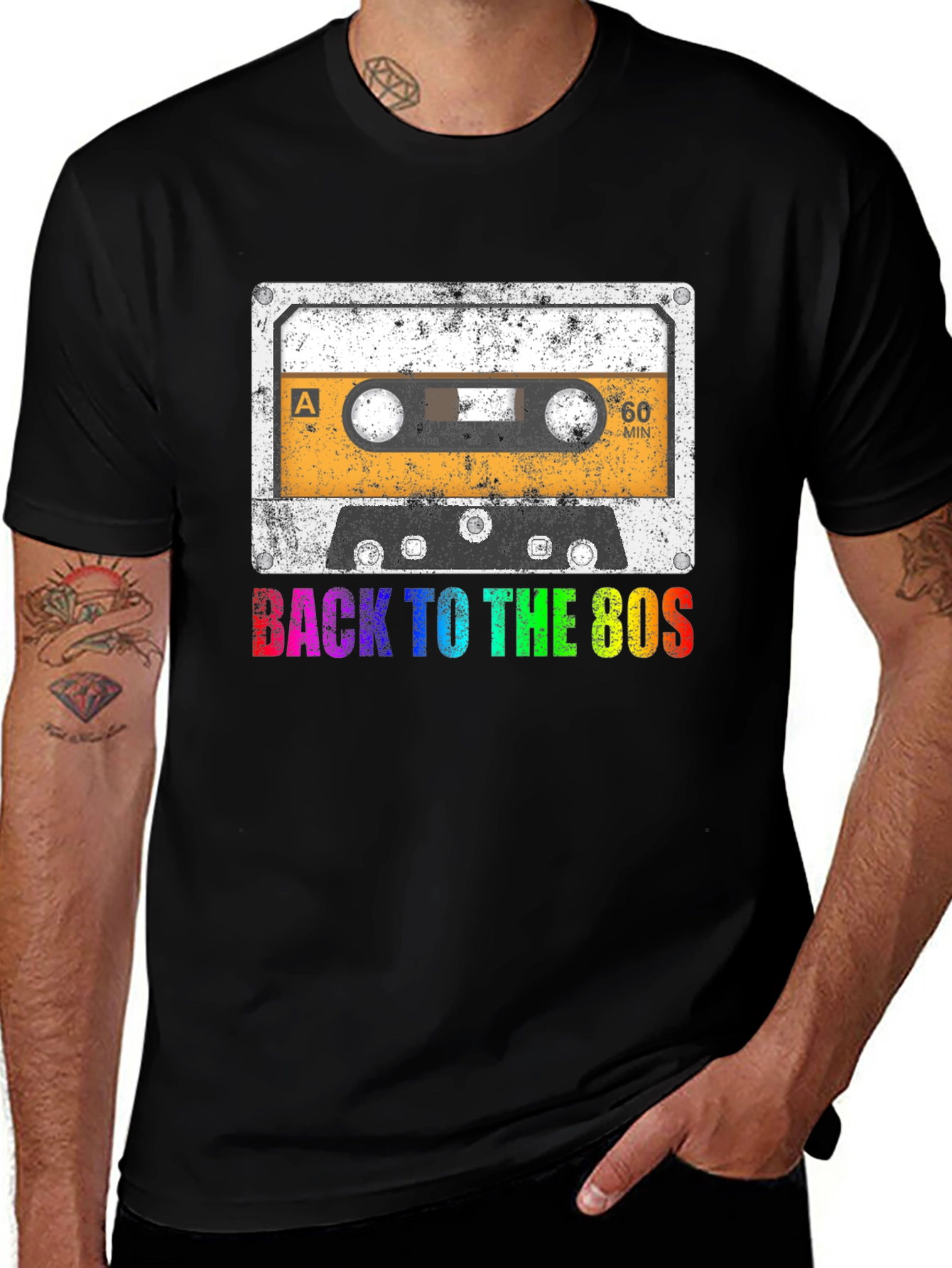 Variant 30 of Retro 80s Cassette Tape Graphic Tee