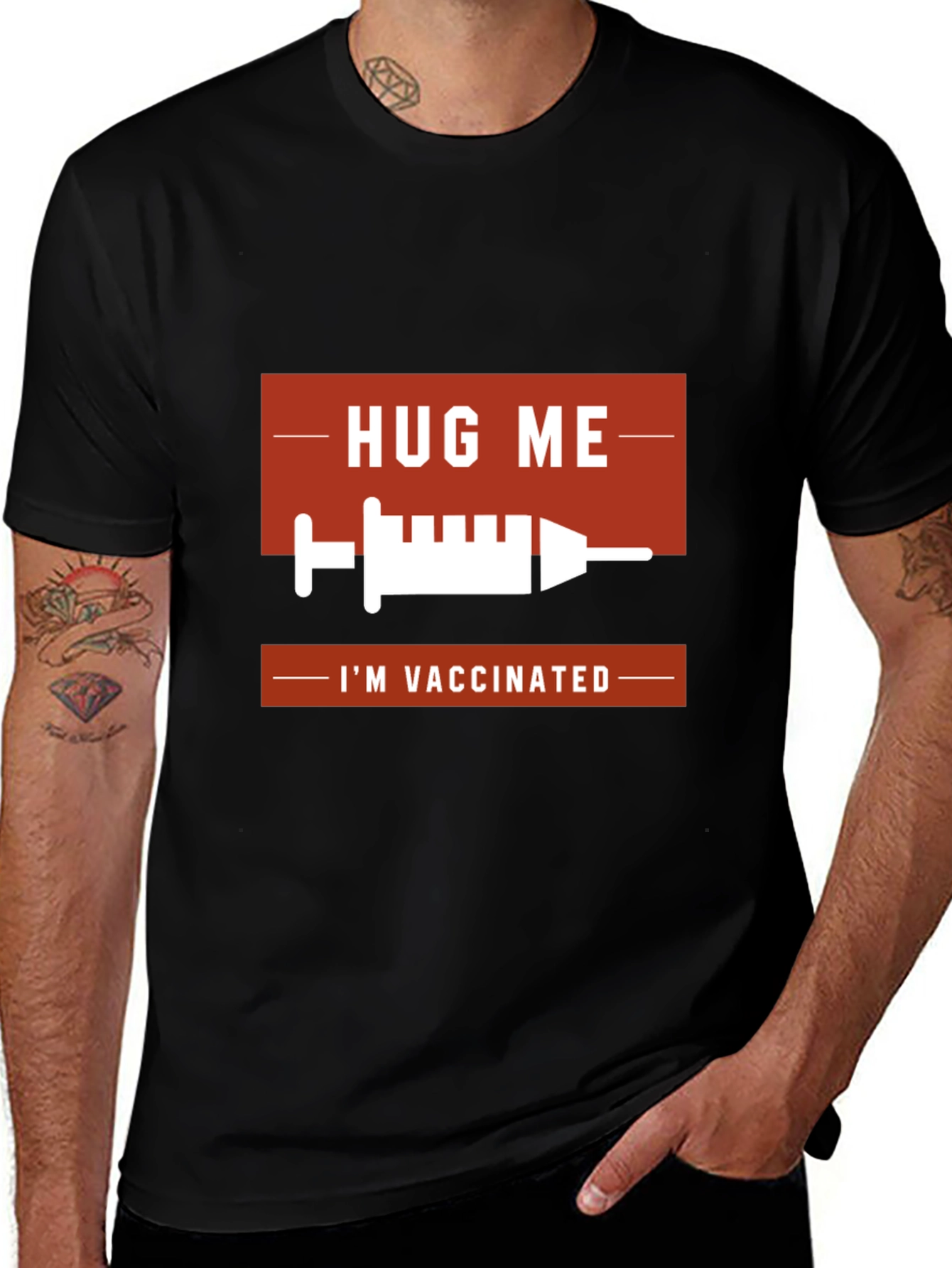 Variant 24 of Hug Me I'm Vaccinated T-Shirt
