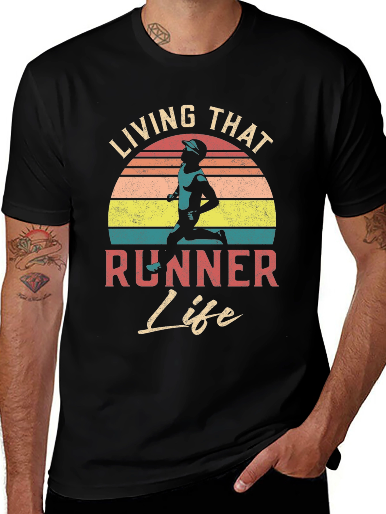 Variant 18 of Living That Runner Life Graphic Tee