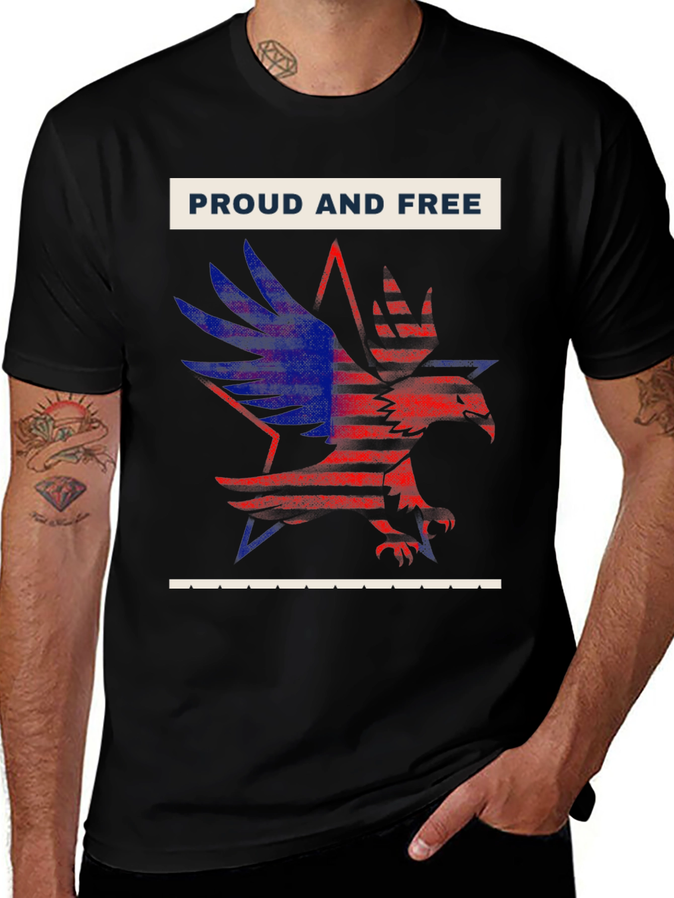 Variant 21 of Proud and Free Eagle Graphic T-Shirt