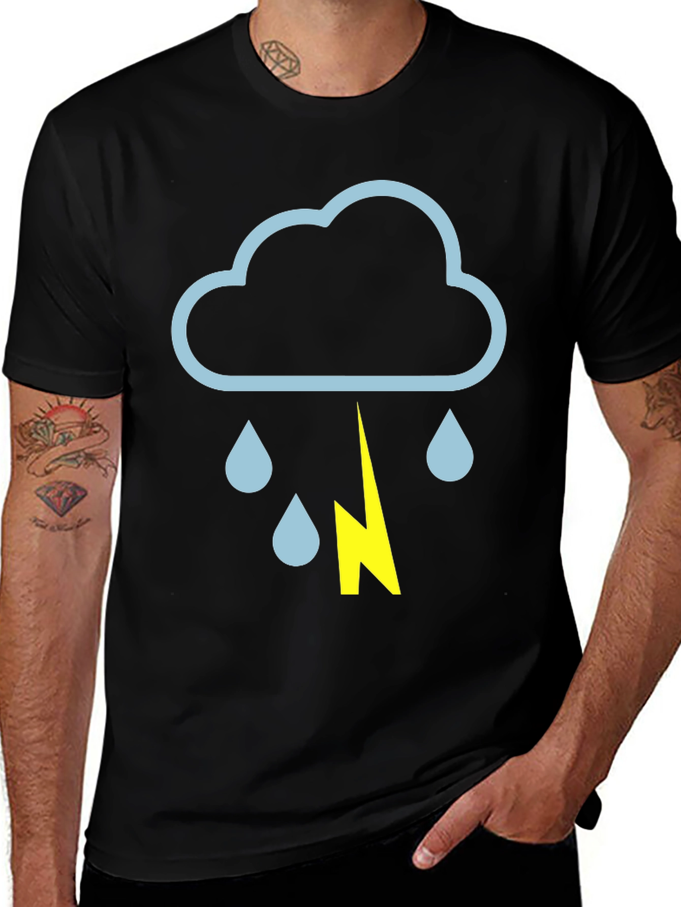 Variant 19 of Rain Cloud Graphic T-Shirt - Weather Tee