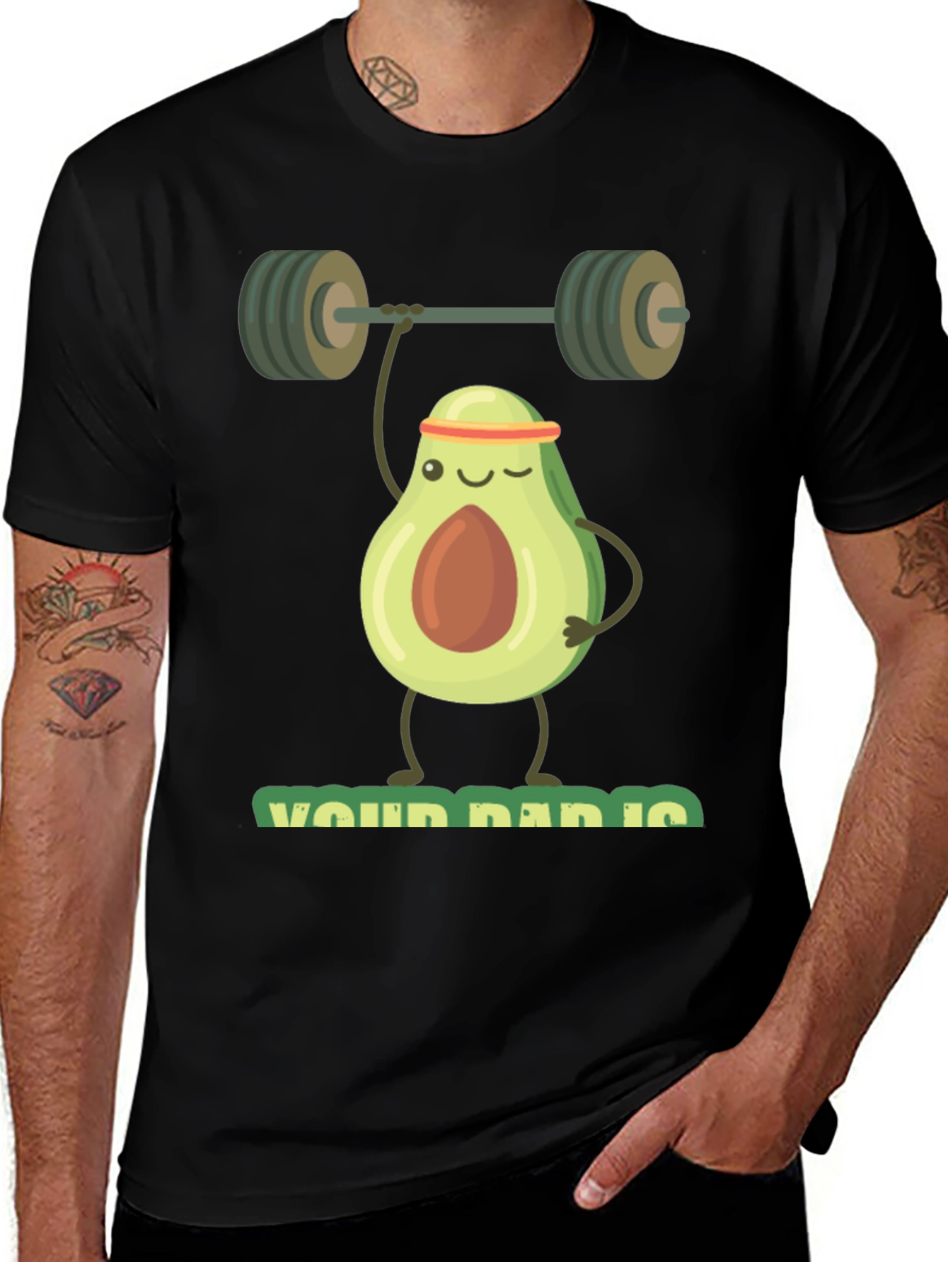 Variant 28 of Funny Avocado Gym T-Shirt - Workout Apparel