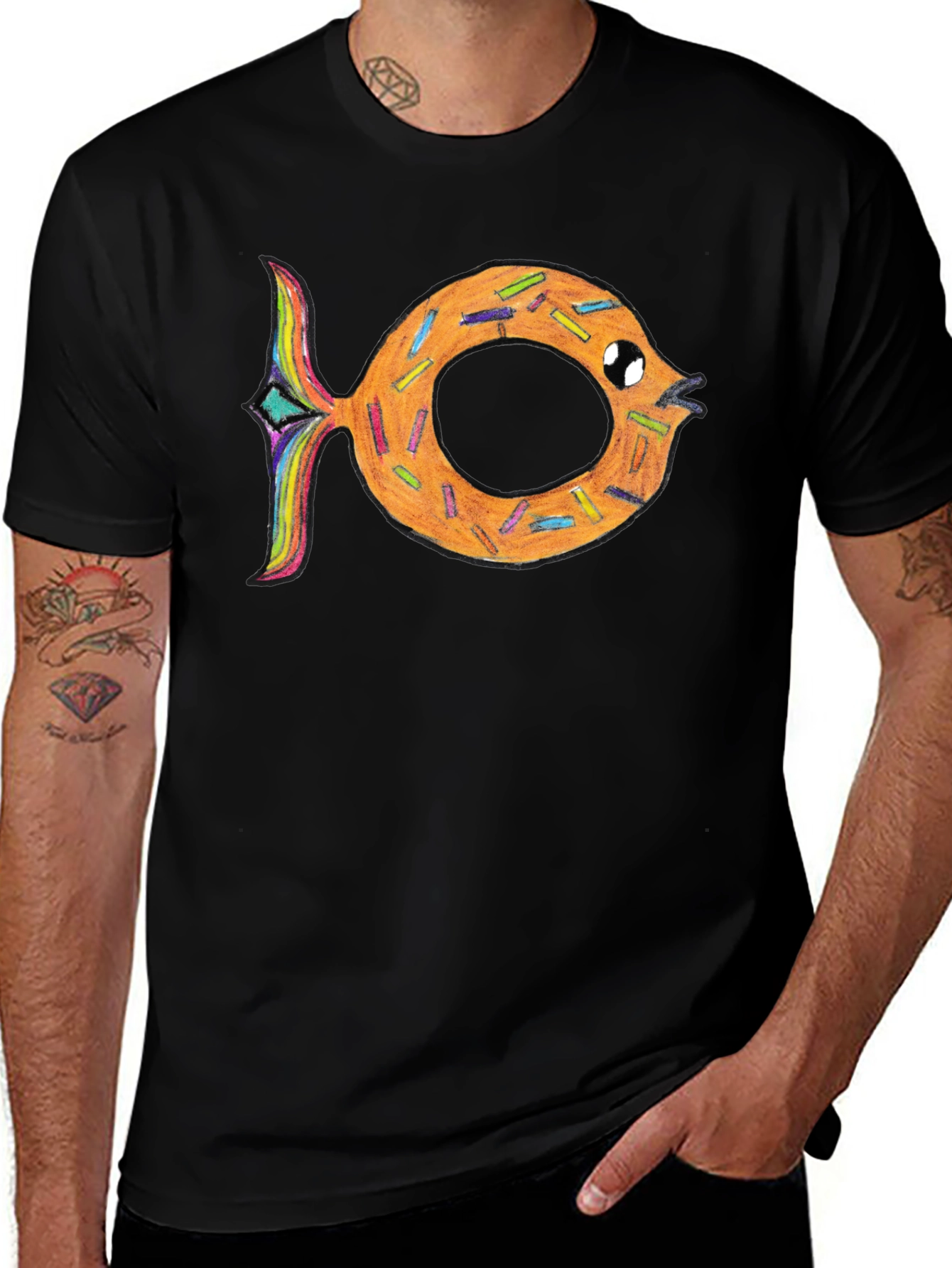 Variant 5 of Donut Fish Graphic Tee