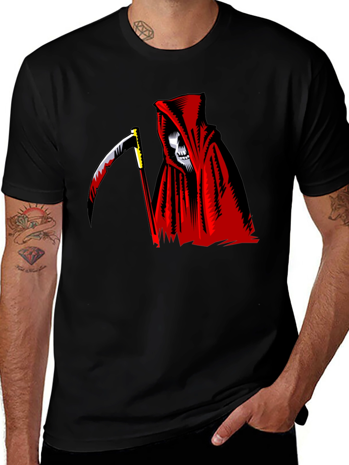 Grim Reaper Graphic Black T-Shirt