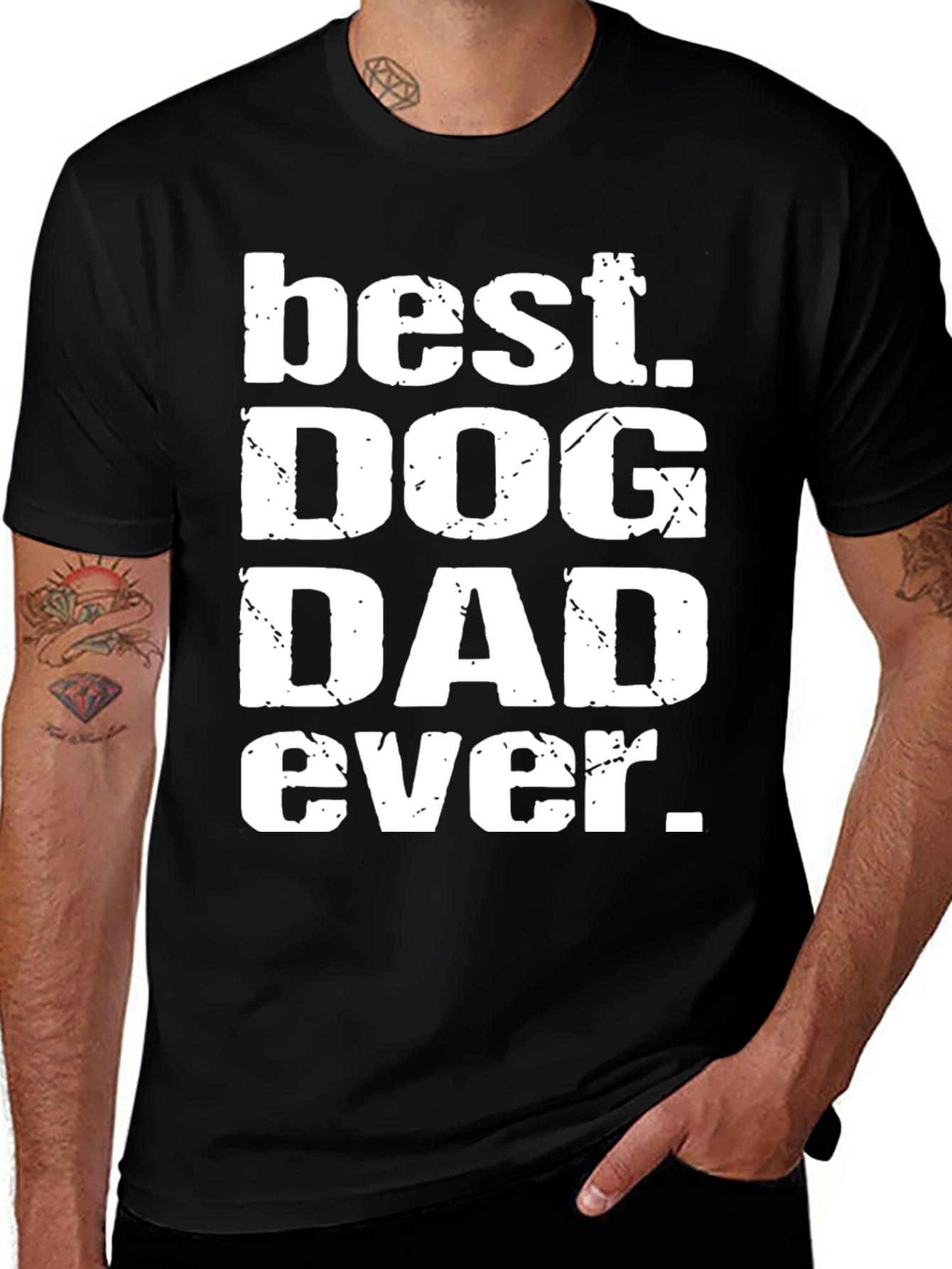 Variant 5 of Best Dog Dad Ever Graphic T-Shirt