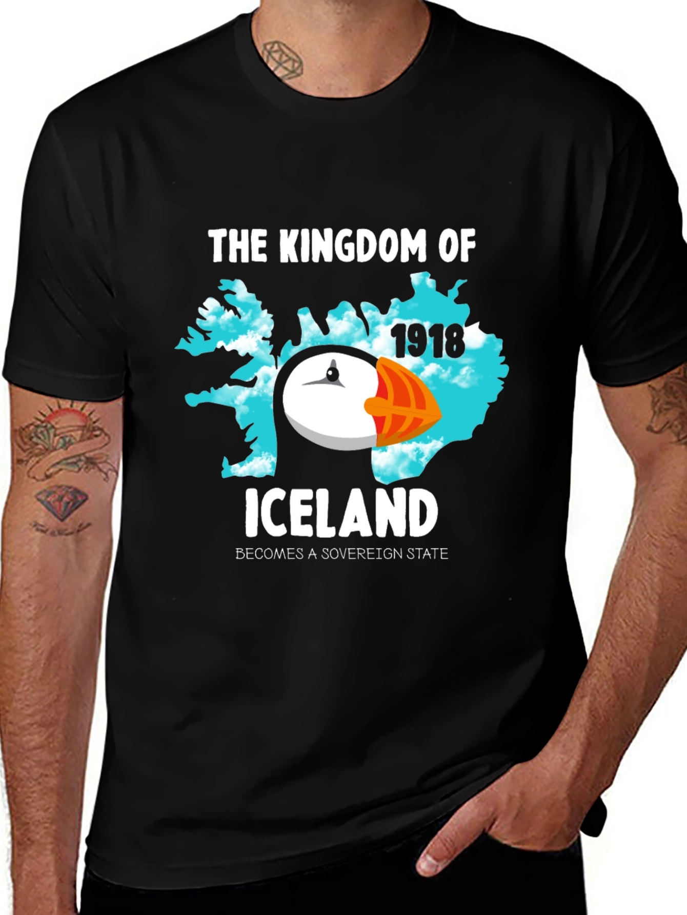 Iceland Kingdom Puffin Tee - Sovereign State 1918