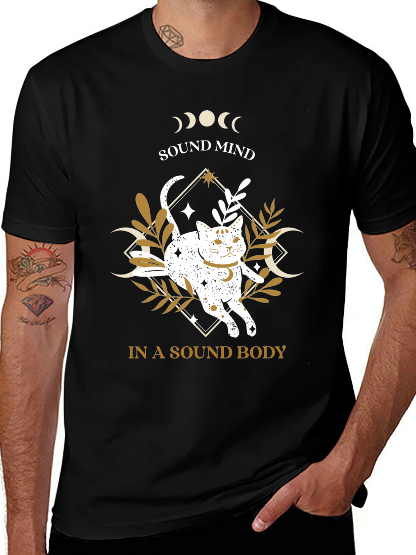 Variant 8 of Sound Mind in a Sound Body Cat T-Shirt