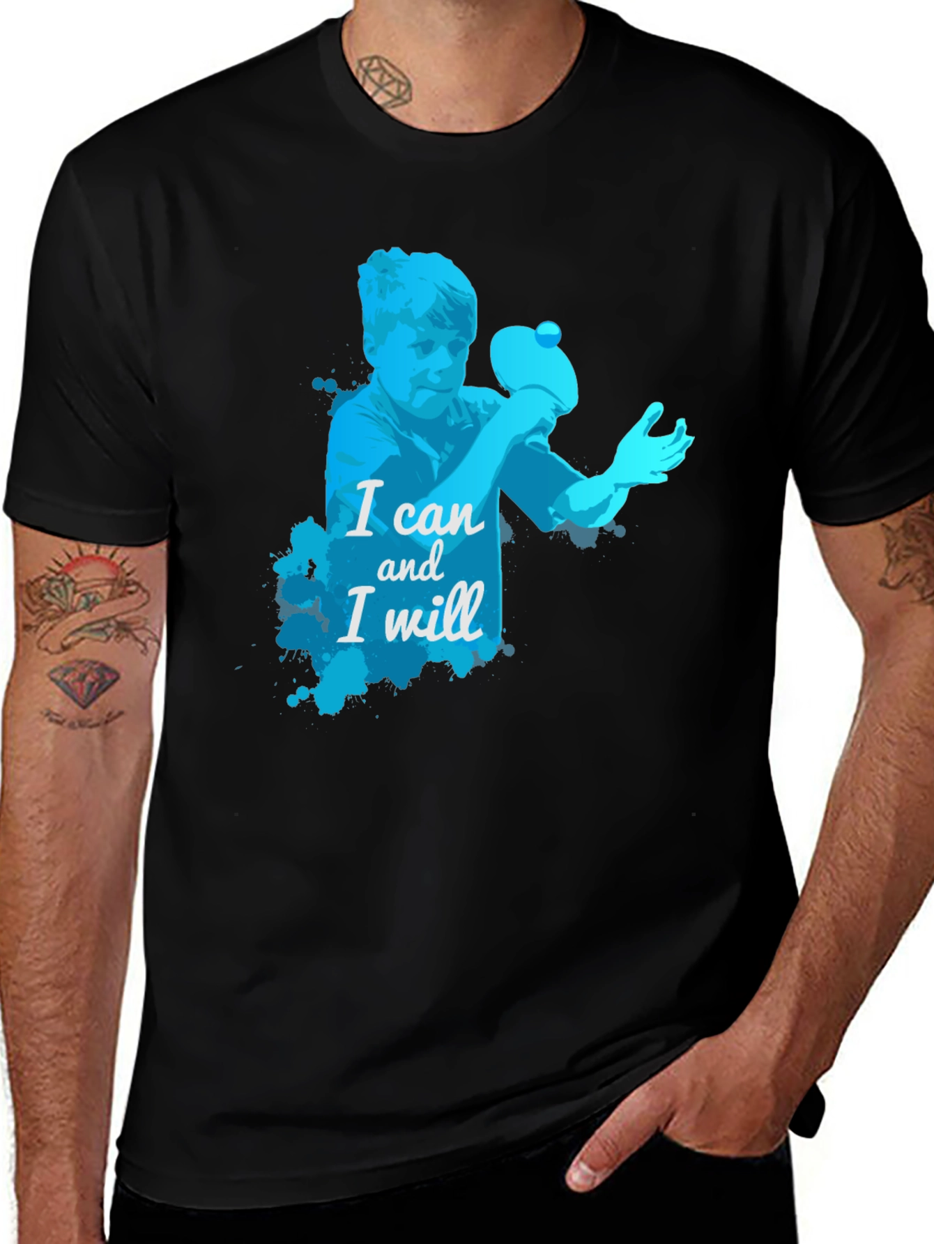 I Can and I Will Table Tennis T-Shirt