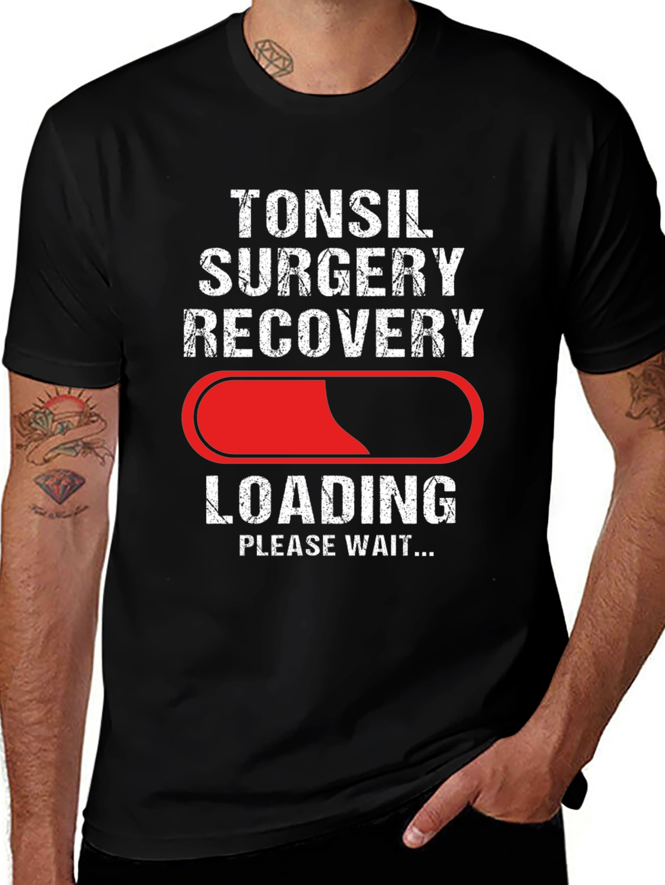Variant 30 of Tonsil Surgery Recovery Loading Graphic Tee