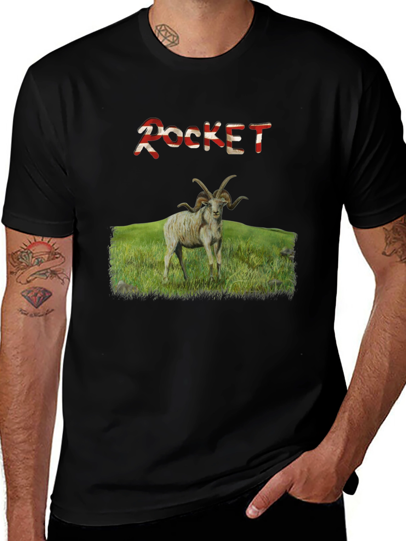 Variant 27 of Rocket Ram Graphic T-Shirt - Premium Cotton Blend