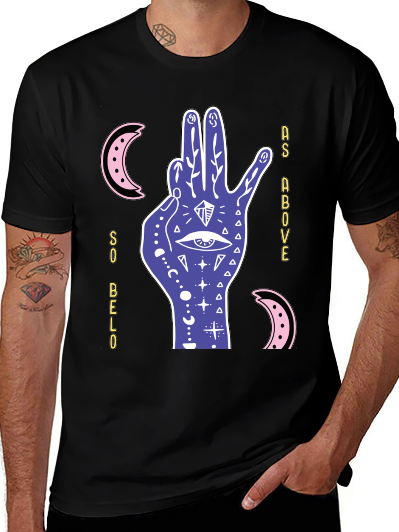 Mystic Hand Graphic T-Shirt - Occult Style