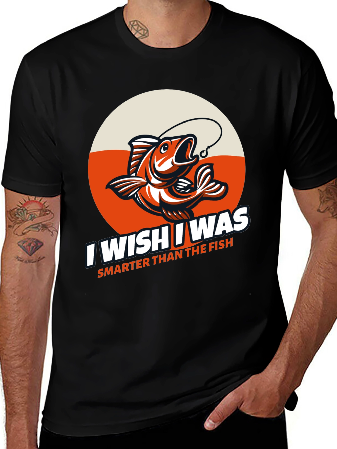Variant 10 of Funny Fishing T-Shirt - I Wish I Was Smarter Than The Fish