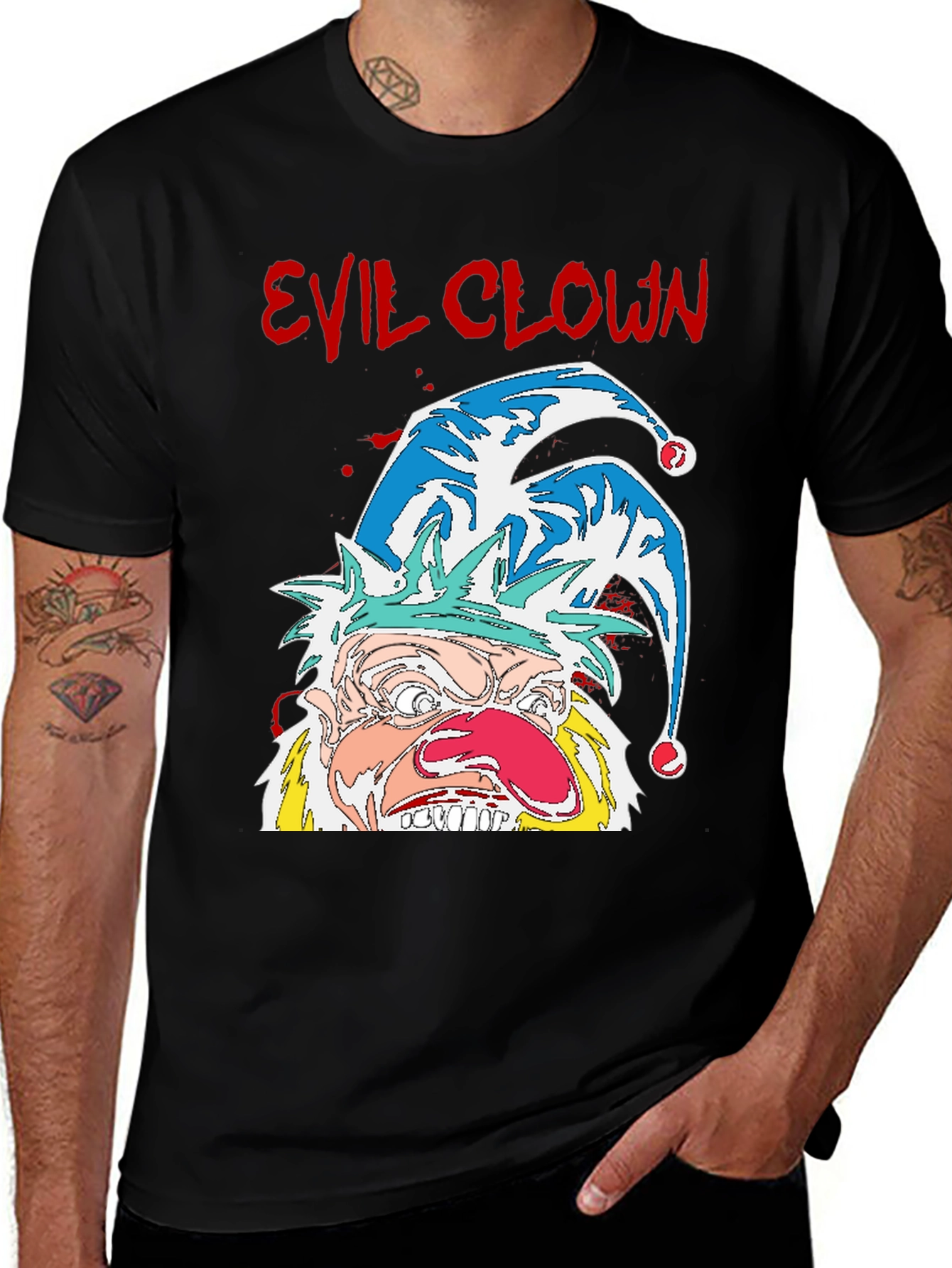 Variant 21 of Evil Clown Graphic T-Shirt - Horror Tee