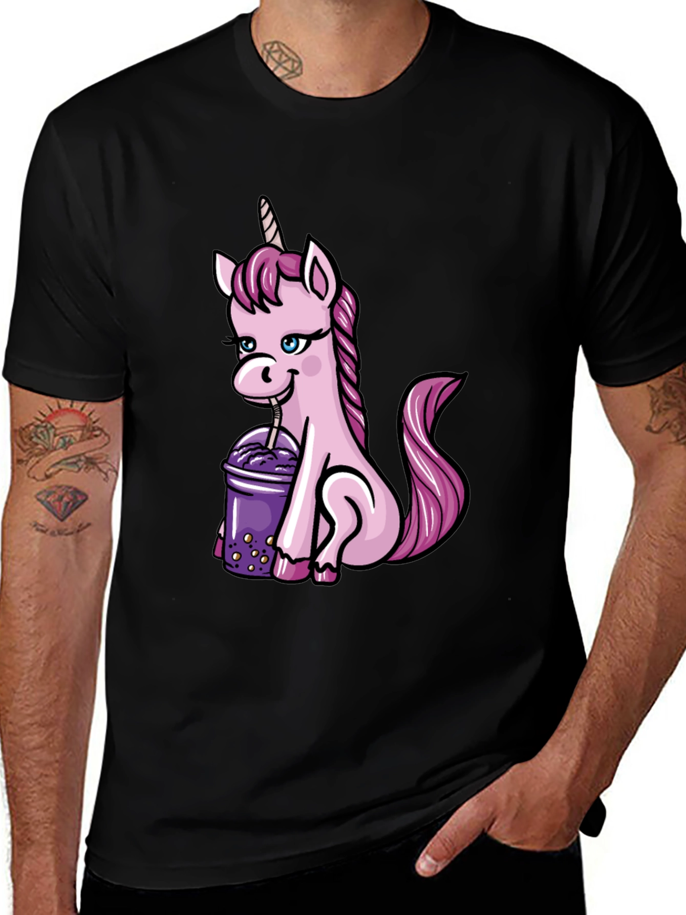 Variant 28 of Unicorn Boba Tea Graphic Tee