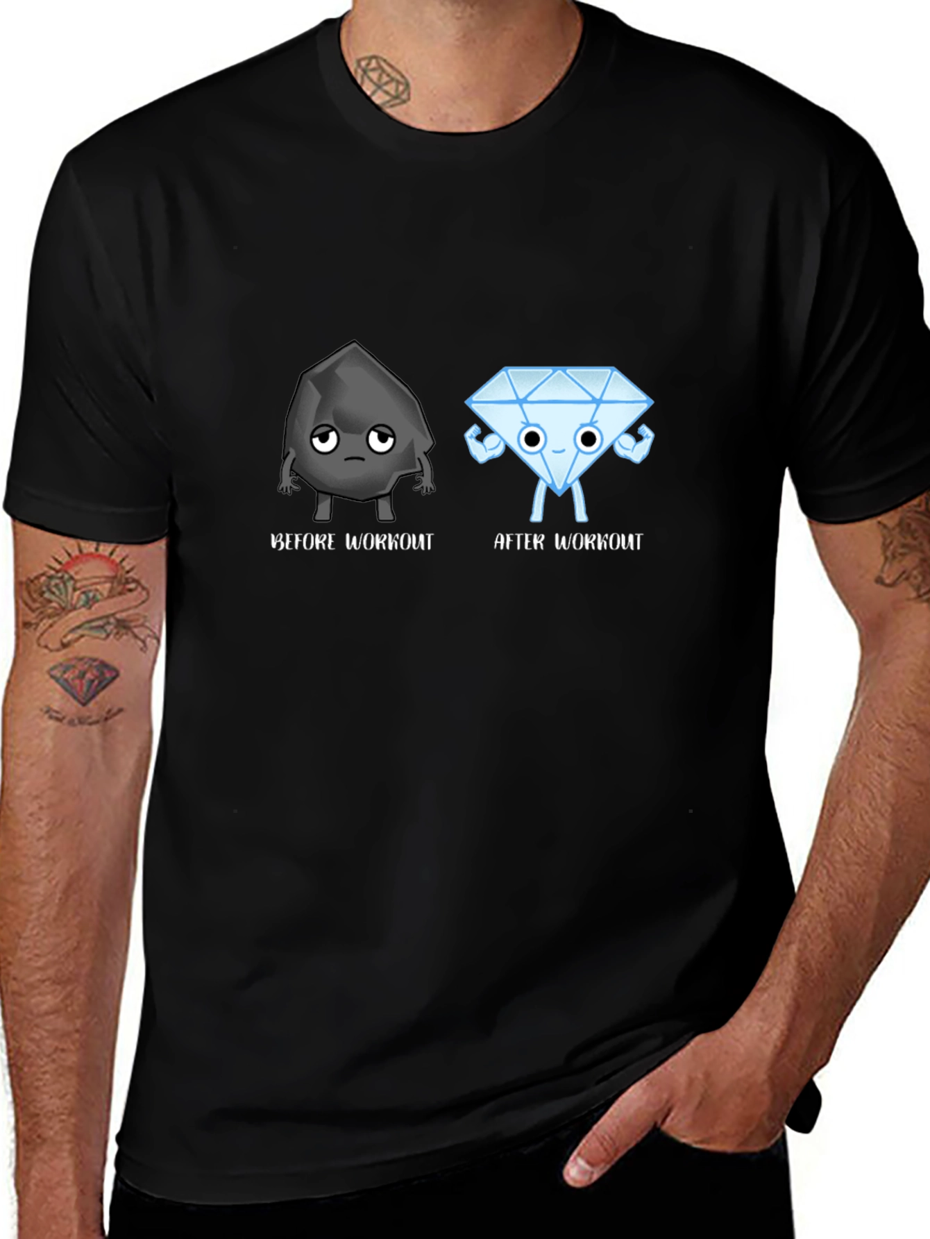 Variant 8 of Workout Humor T-Shirt - Coal to Diamond