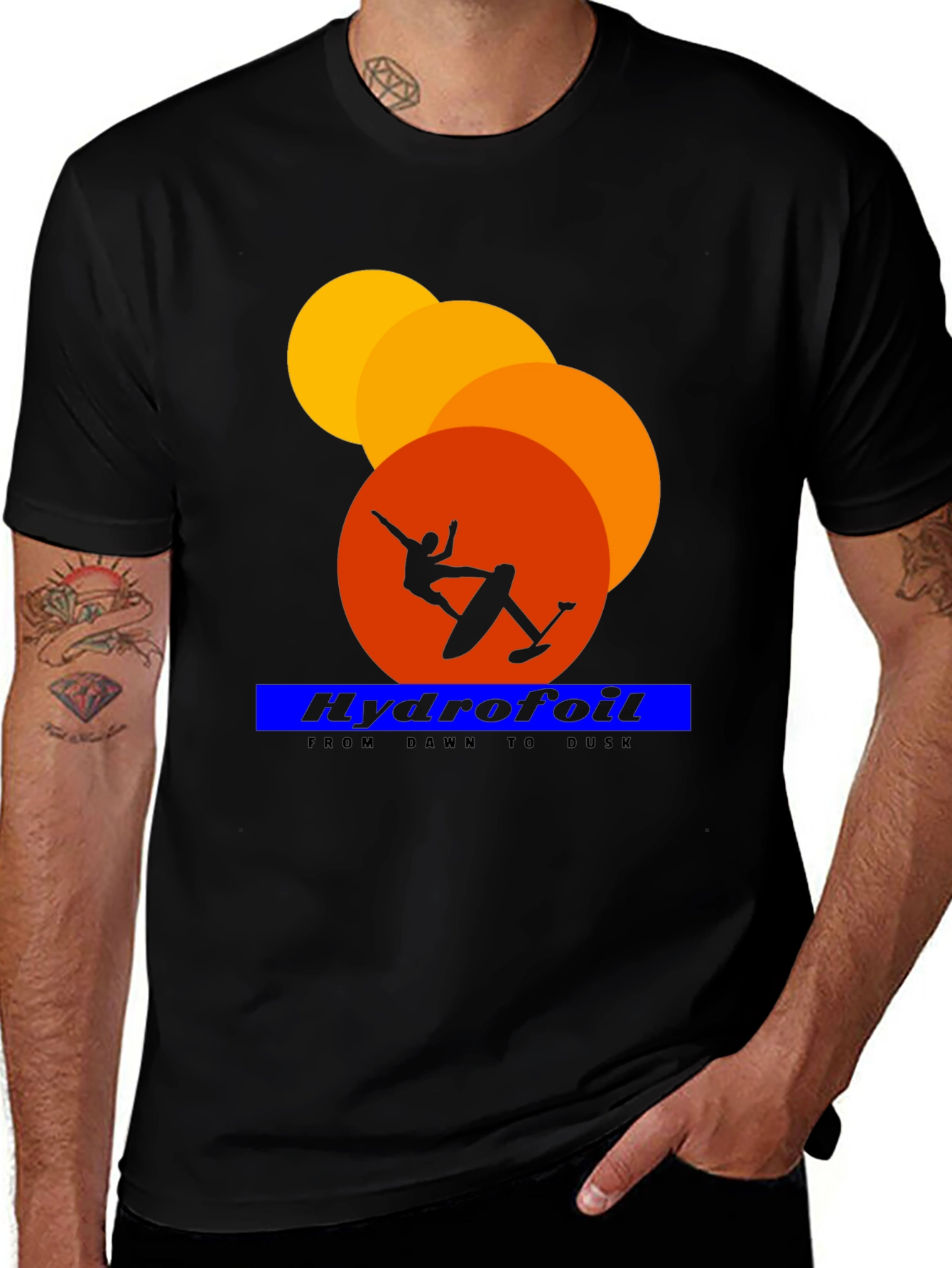 Variant 18 of Hydrofoil T-Shirt - Dawn to Dusk Surf Style