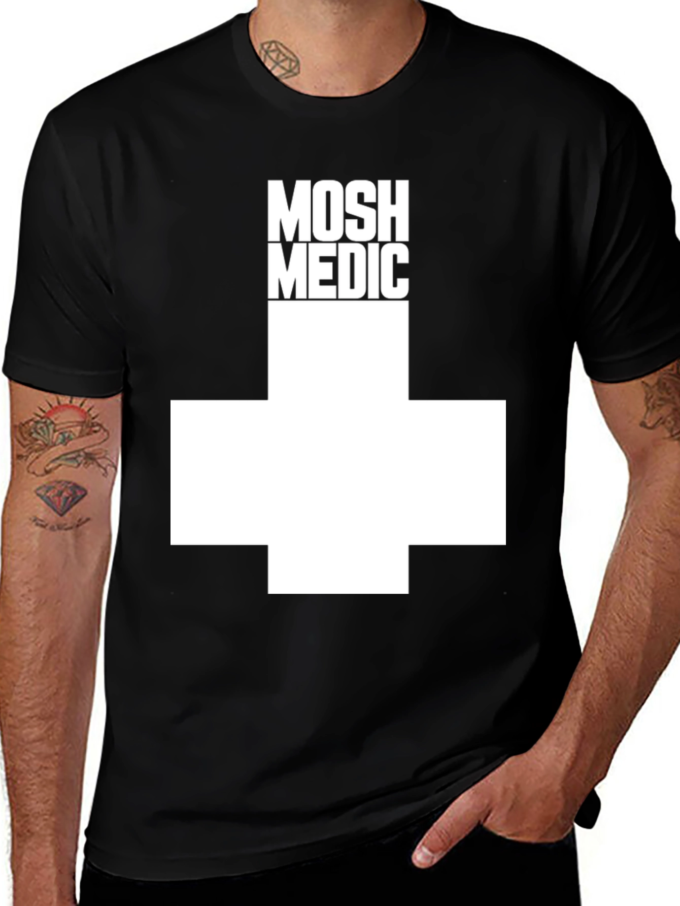 Variant 29 of MOSH MEDIC Tee - Black Graphic T-Shirt