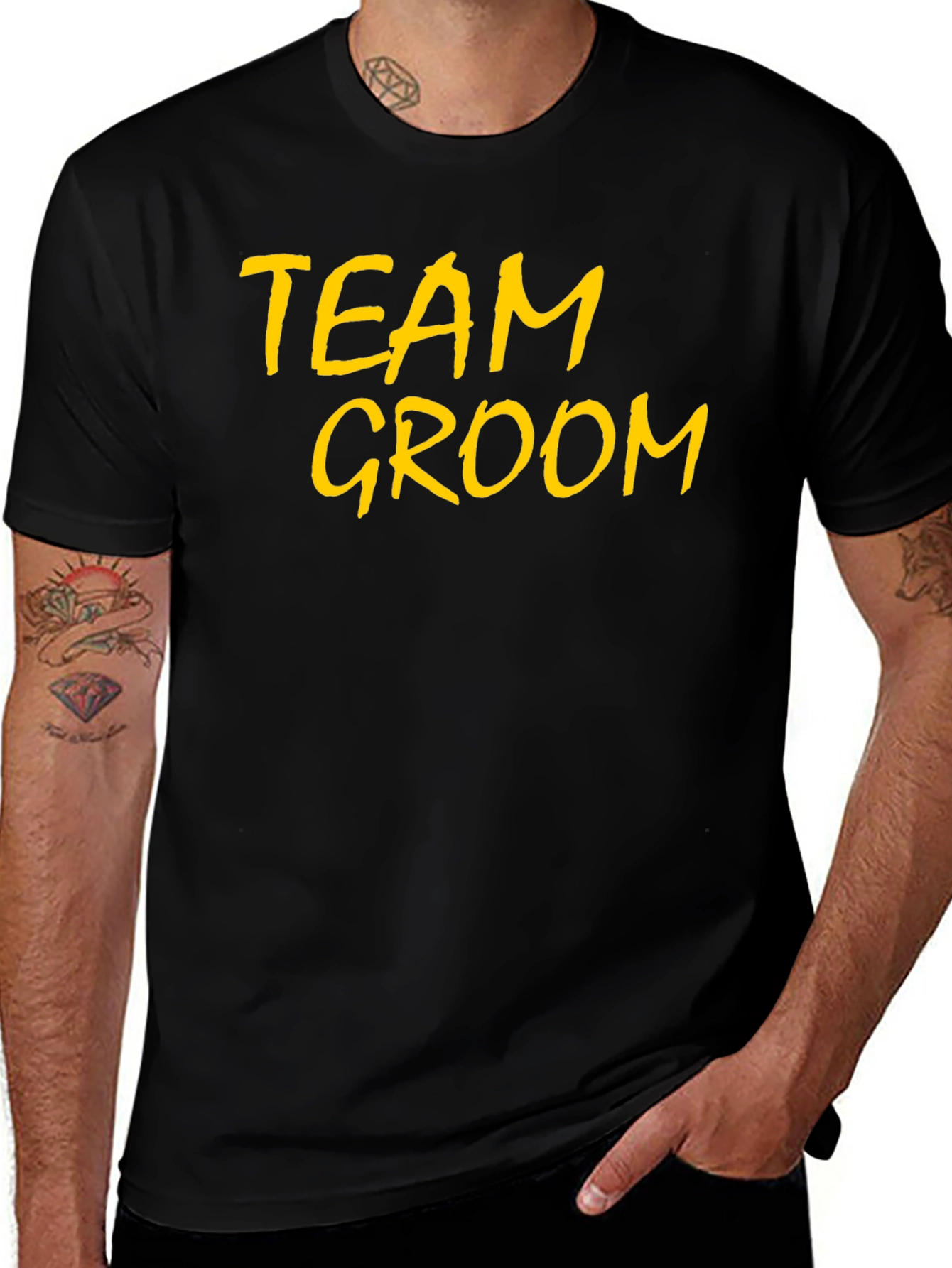 Variant 9 of Team Groom T-Shirt - Black Bachelor Party Tee