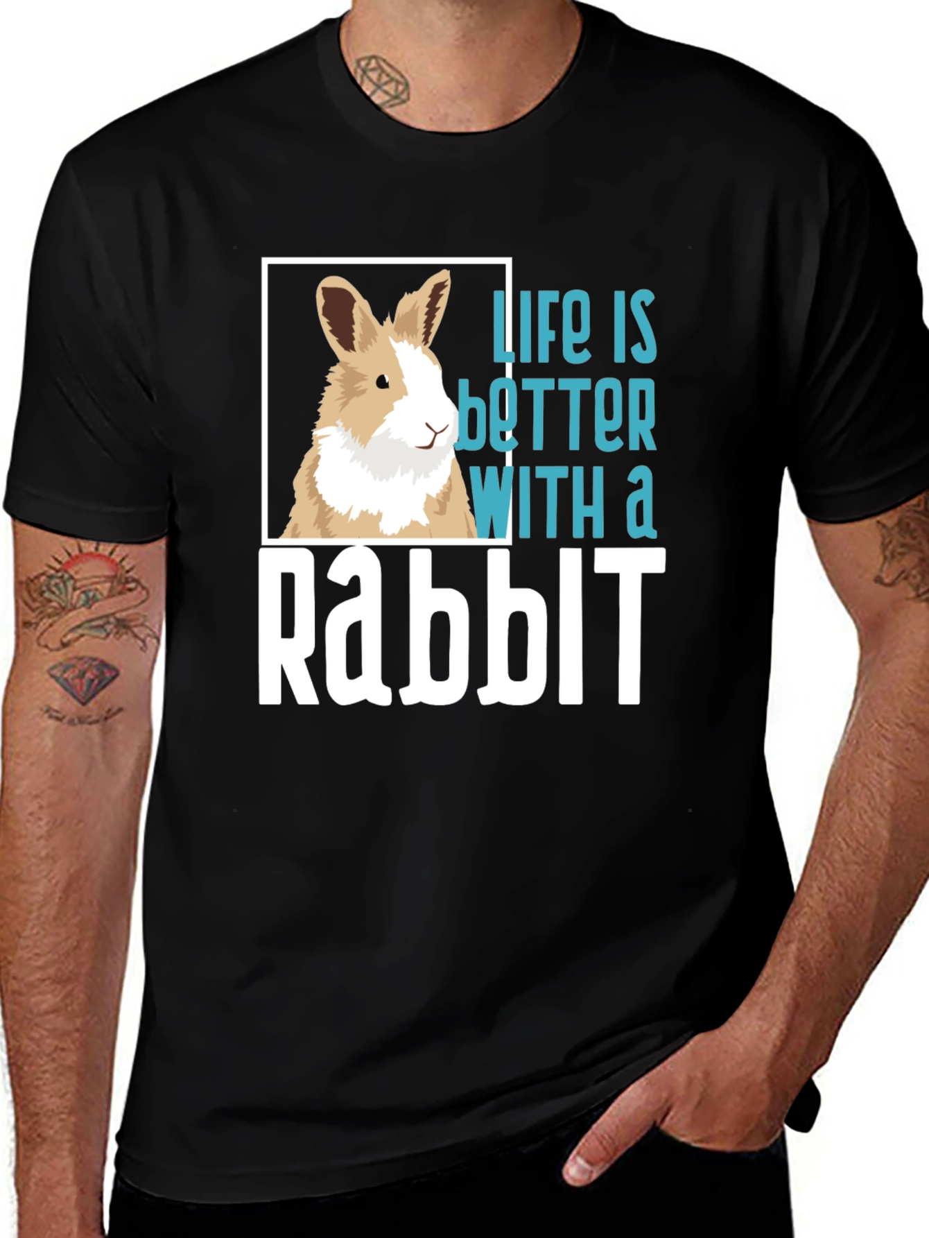 Variant 19 of Life is Better with a Rabbit T-Shirt