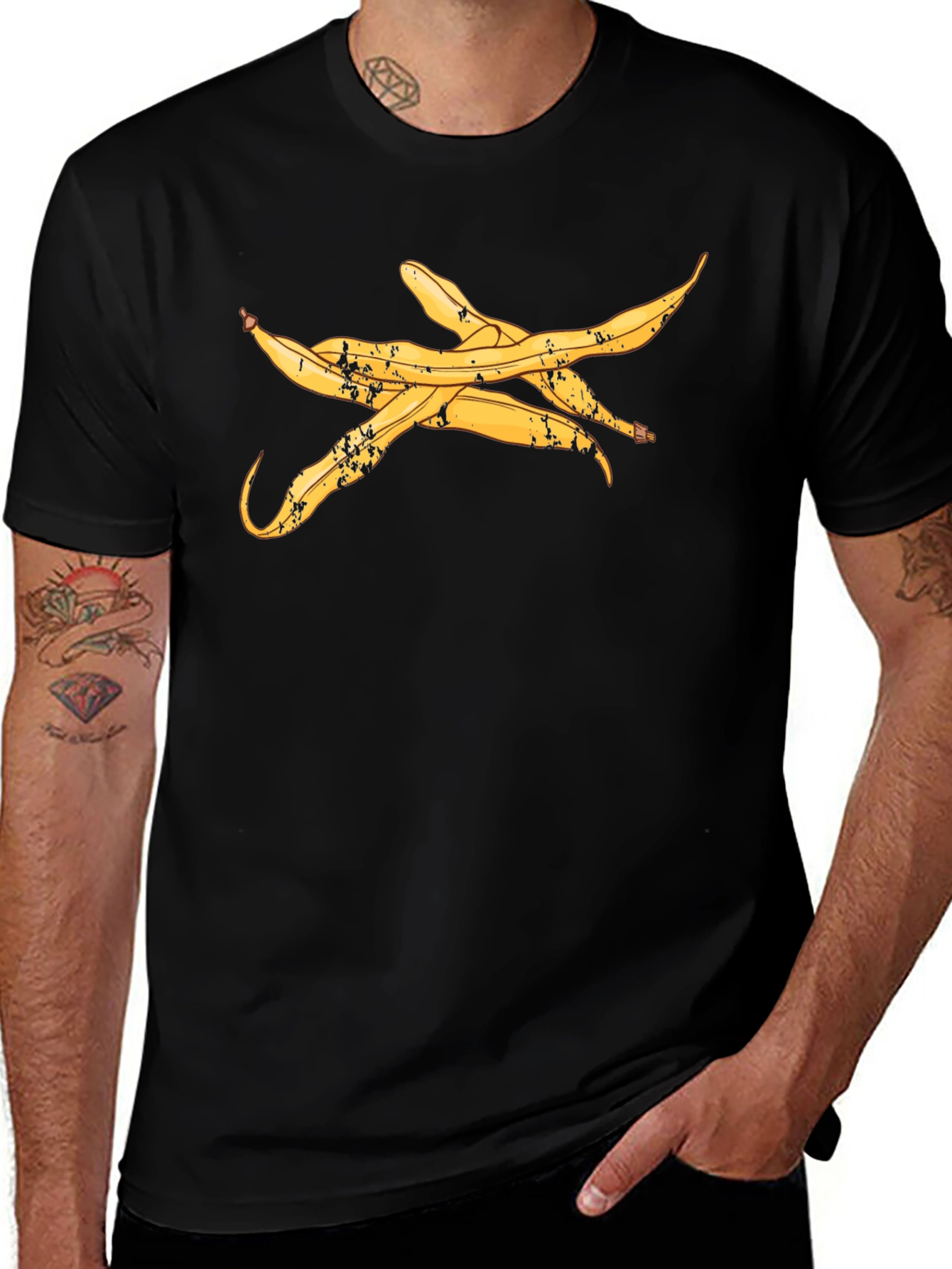 Variant 5 of Banana Peel Graphic Tee - Casual Style