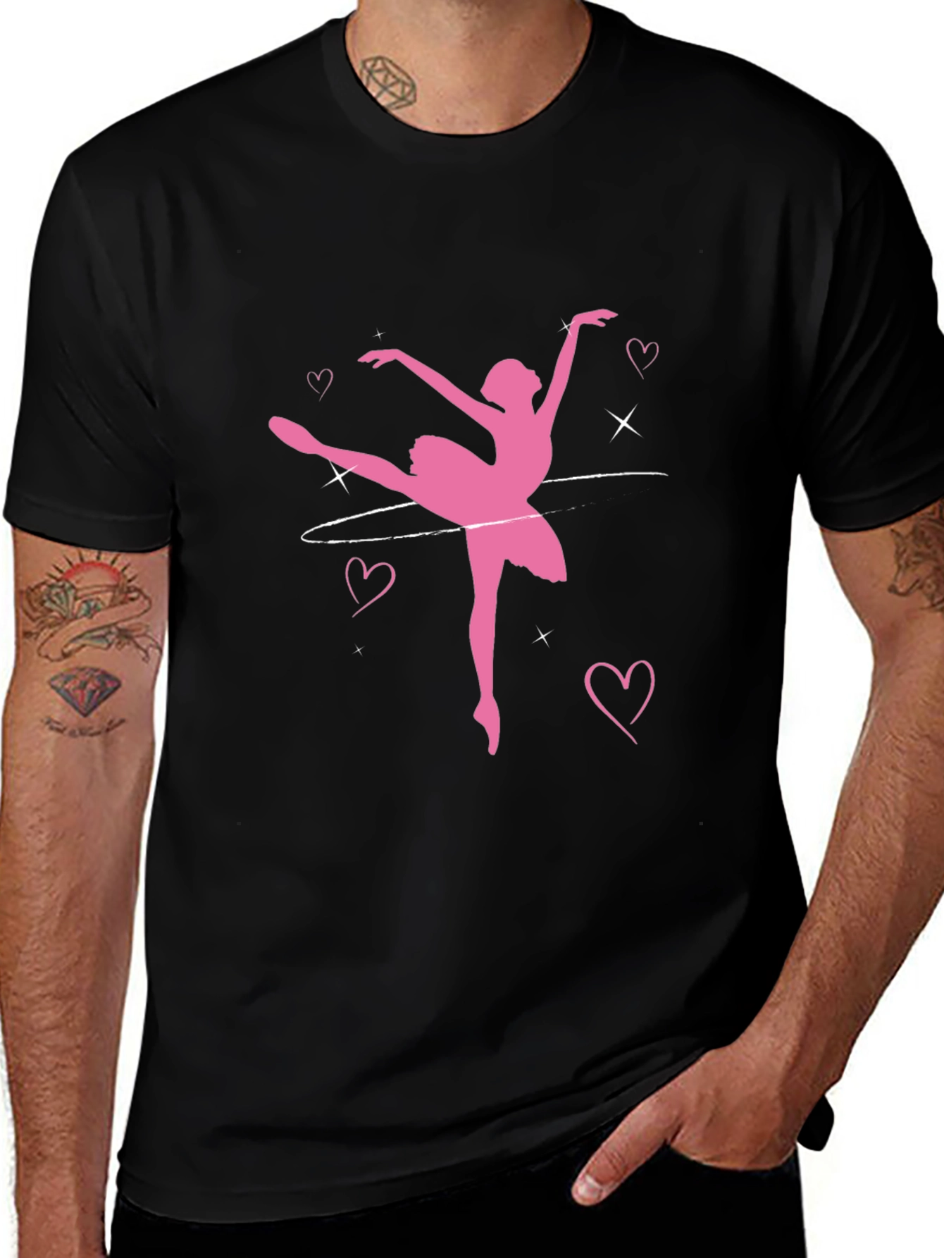 Variant 6 of Ballerina Dance Pink Graphic Tee