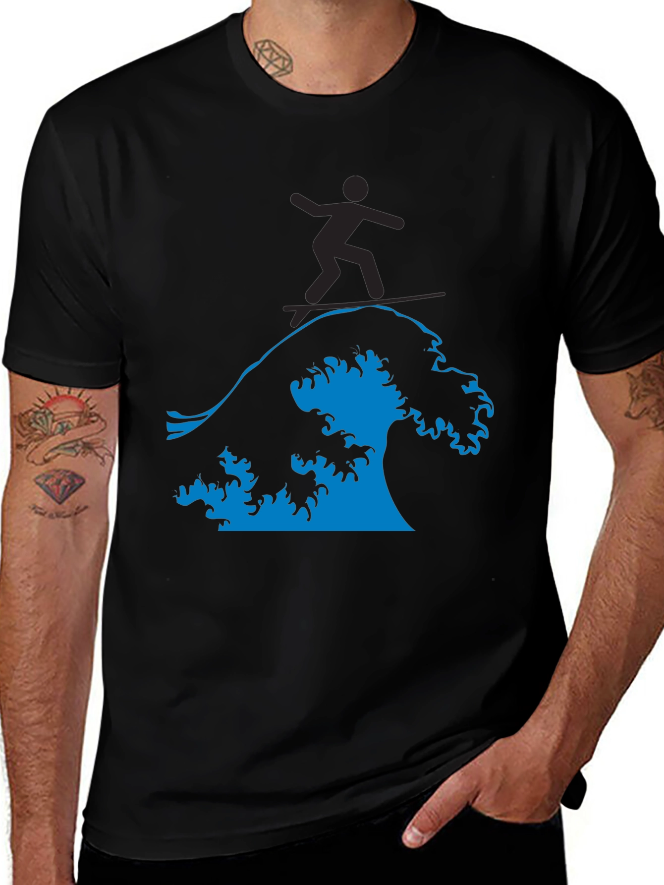 Variant 3 of Surfer Wave Graphic Tee - Stylish Cotton T-Shirt
