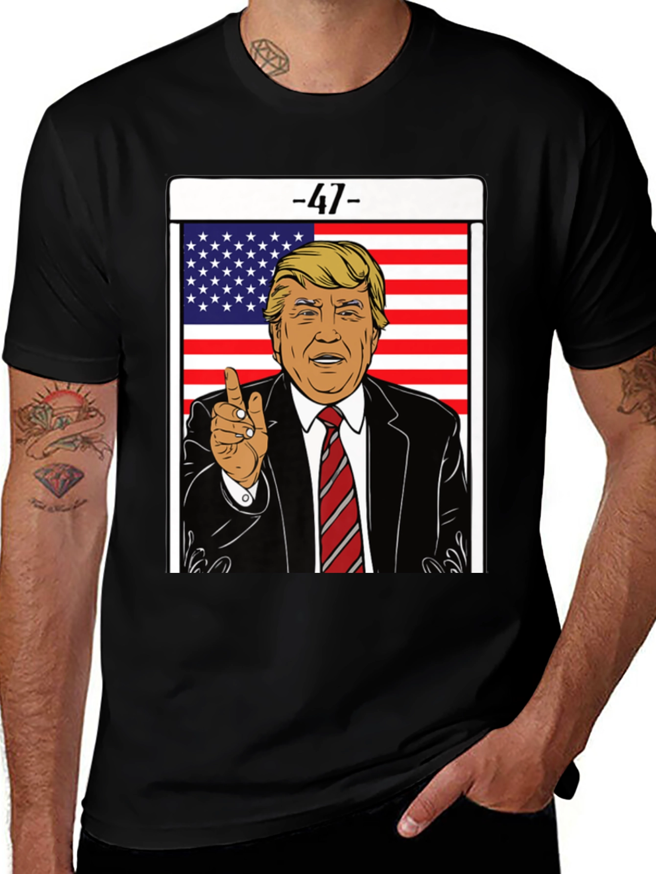Variant 14 of Trump 47th President Graphic T-Shirt