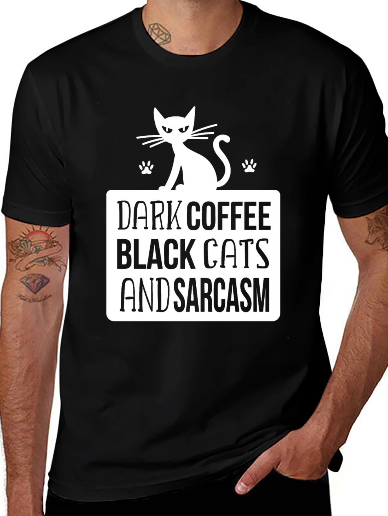 Variant 28 of Dark Coffee, Black Cats, Sarcasm T-Shirt