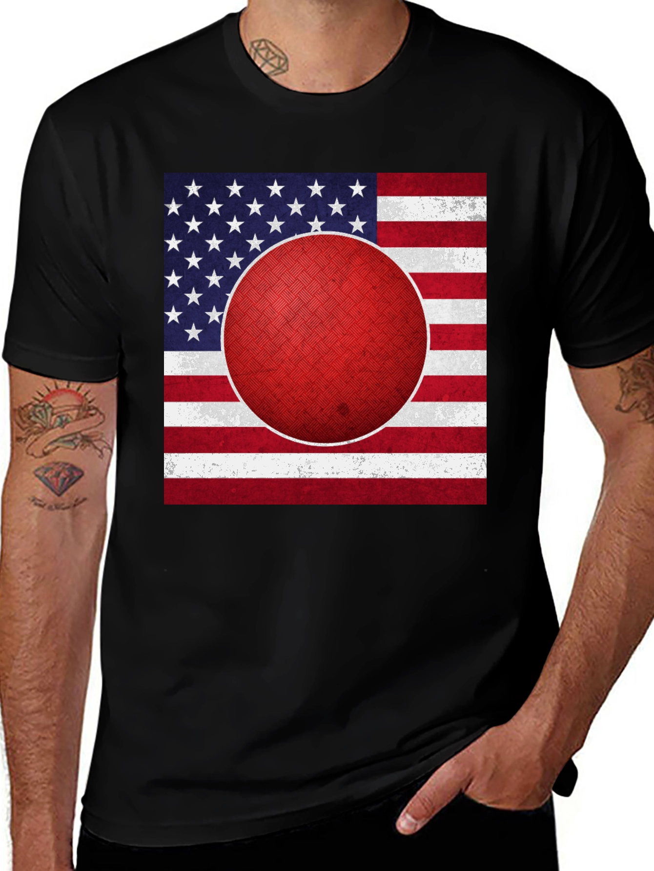 USA Flag Dodgeball Graphic Tee