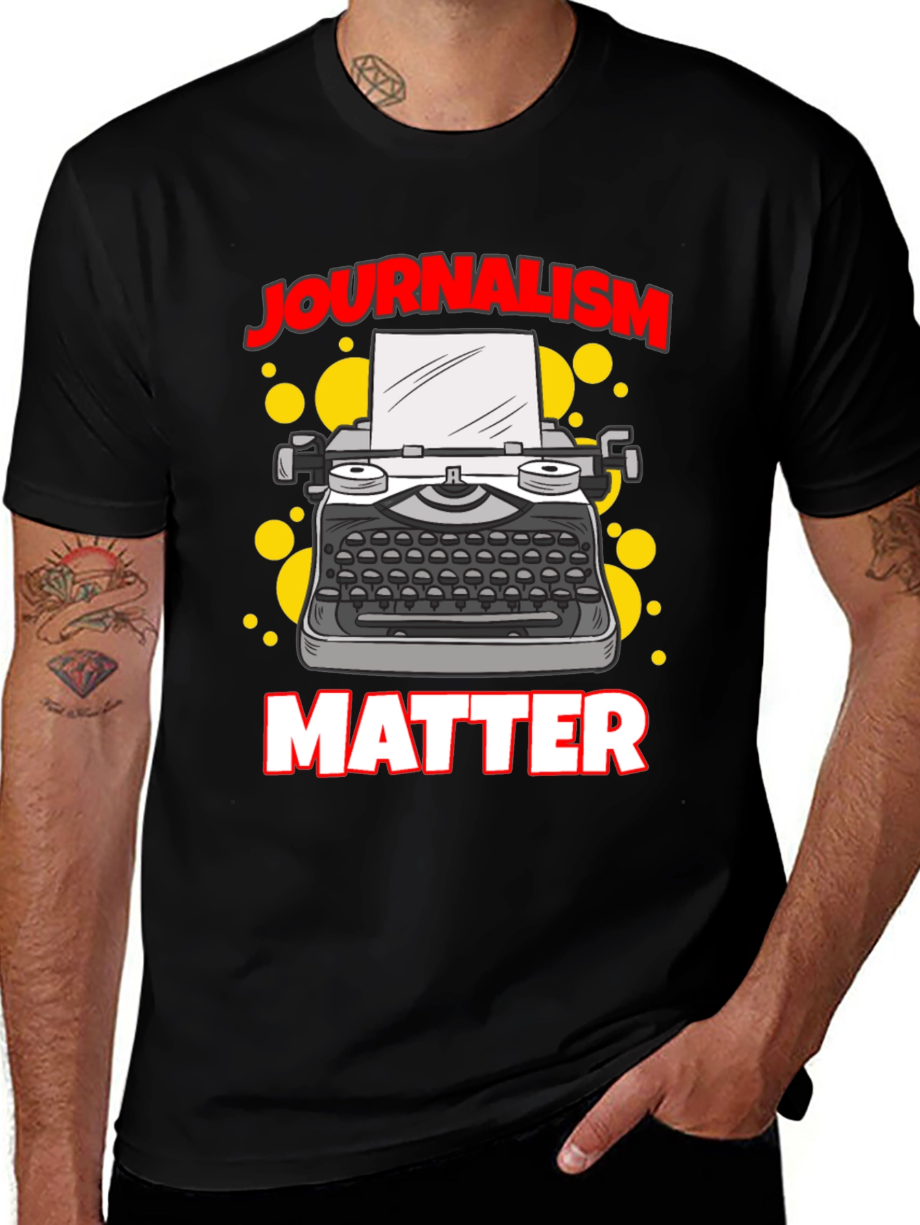 Variant 10 of Journalism Matters Graphic Tee - Black T-Shirt