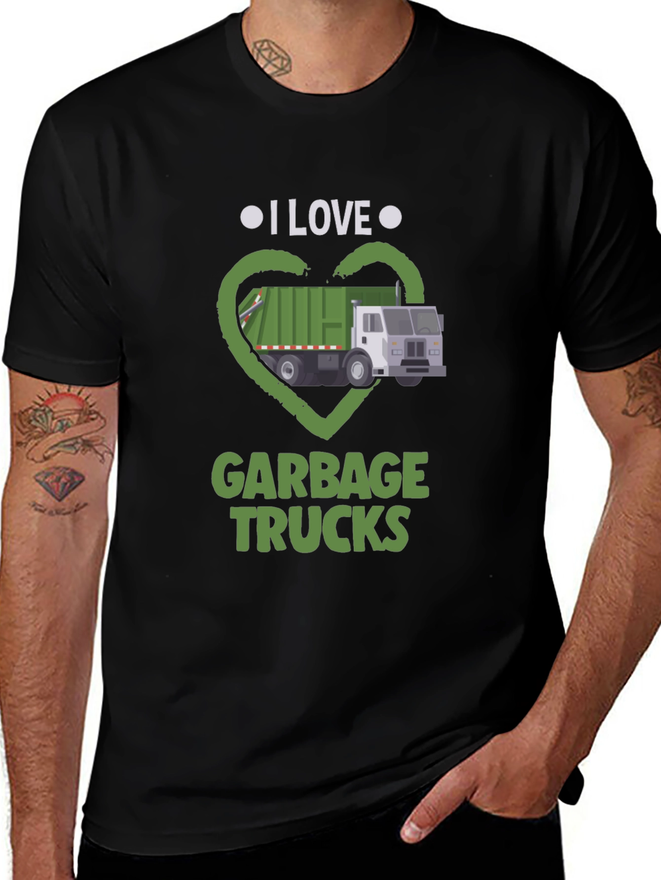 Variant 17 of I Love Garbage Trucks T-Shirt - Fun Graphic Tee