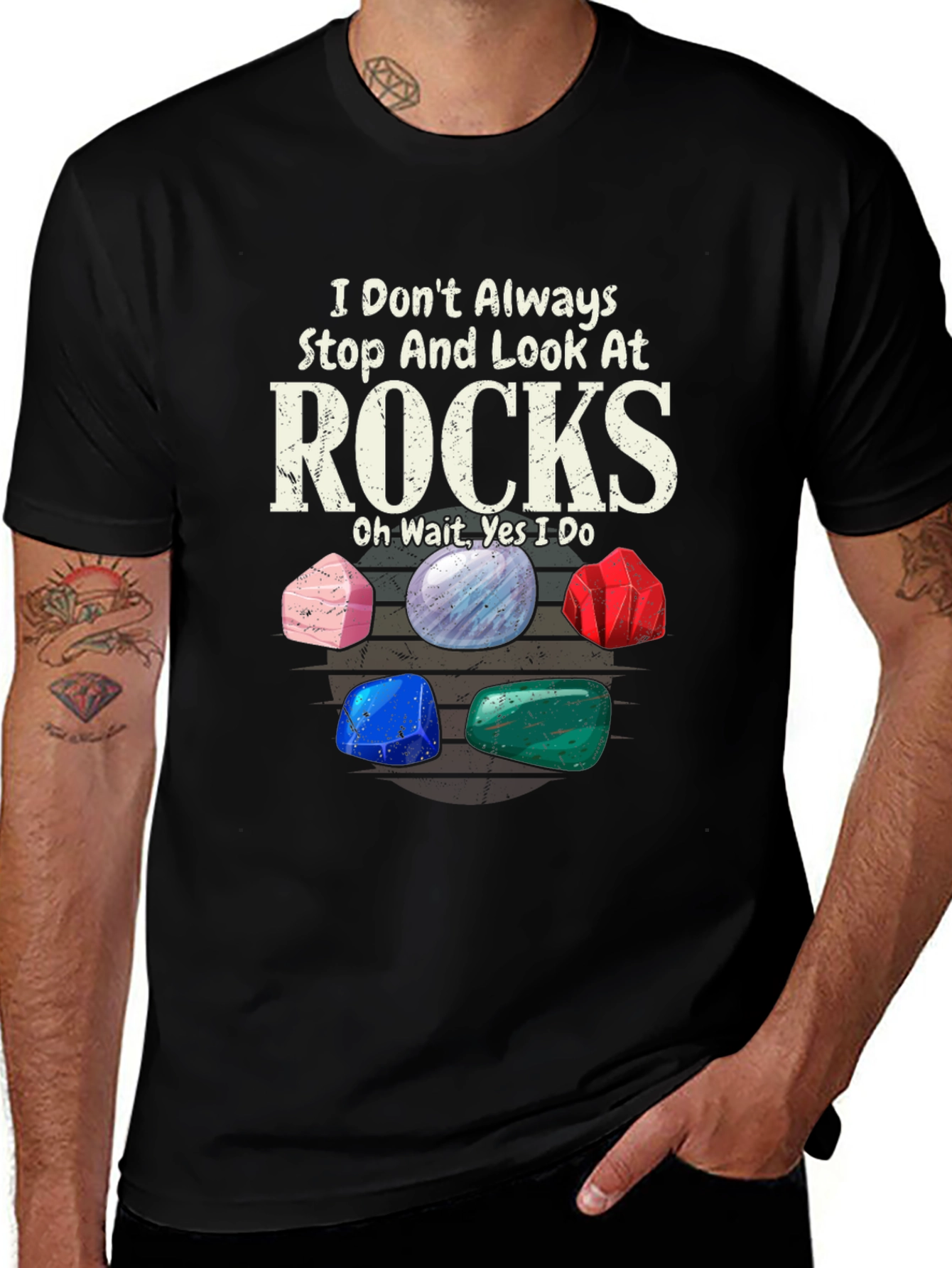 Variant 21 of Rock Lover T-Shirt - I Don't Always Stop and Look