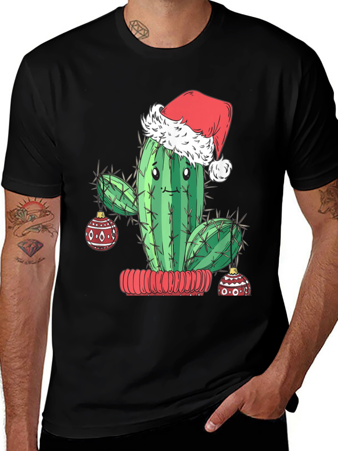 Festive Cactus Christmas T-Shirt