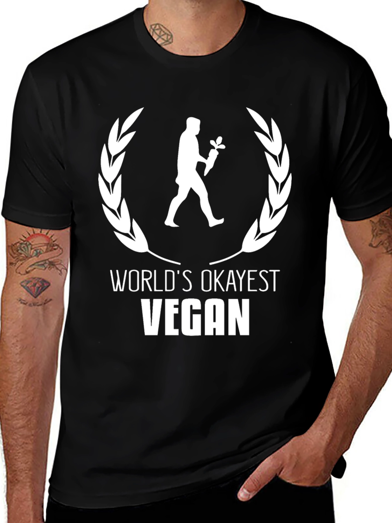 Variant 18 of World's Okayest Vegan T-Shirt - Unisex
